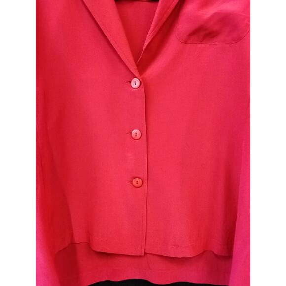 Royal Silk Raspberry Blouse - Picture 3 of 7